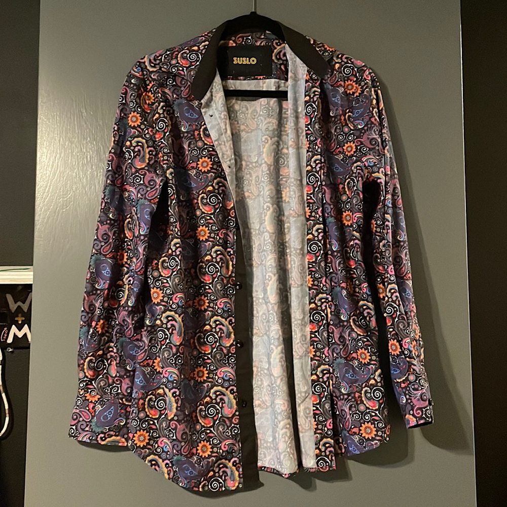 Vintage colorful button up